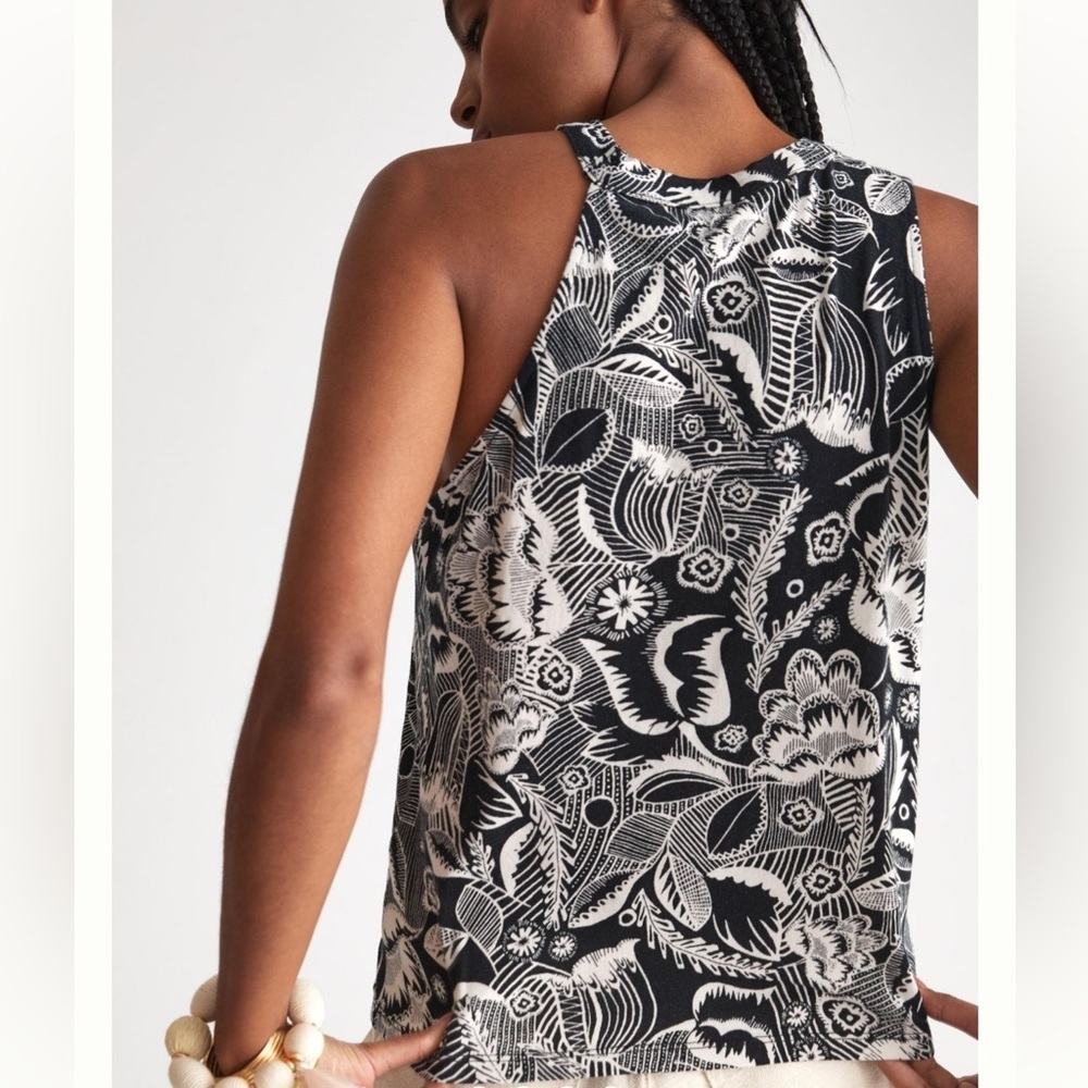 By Anthropologie Asymmetrical Cutout Tank Top NWT - Picture 3 of 12